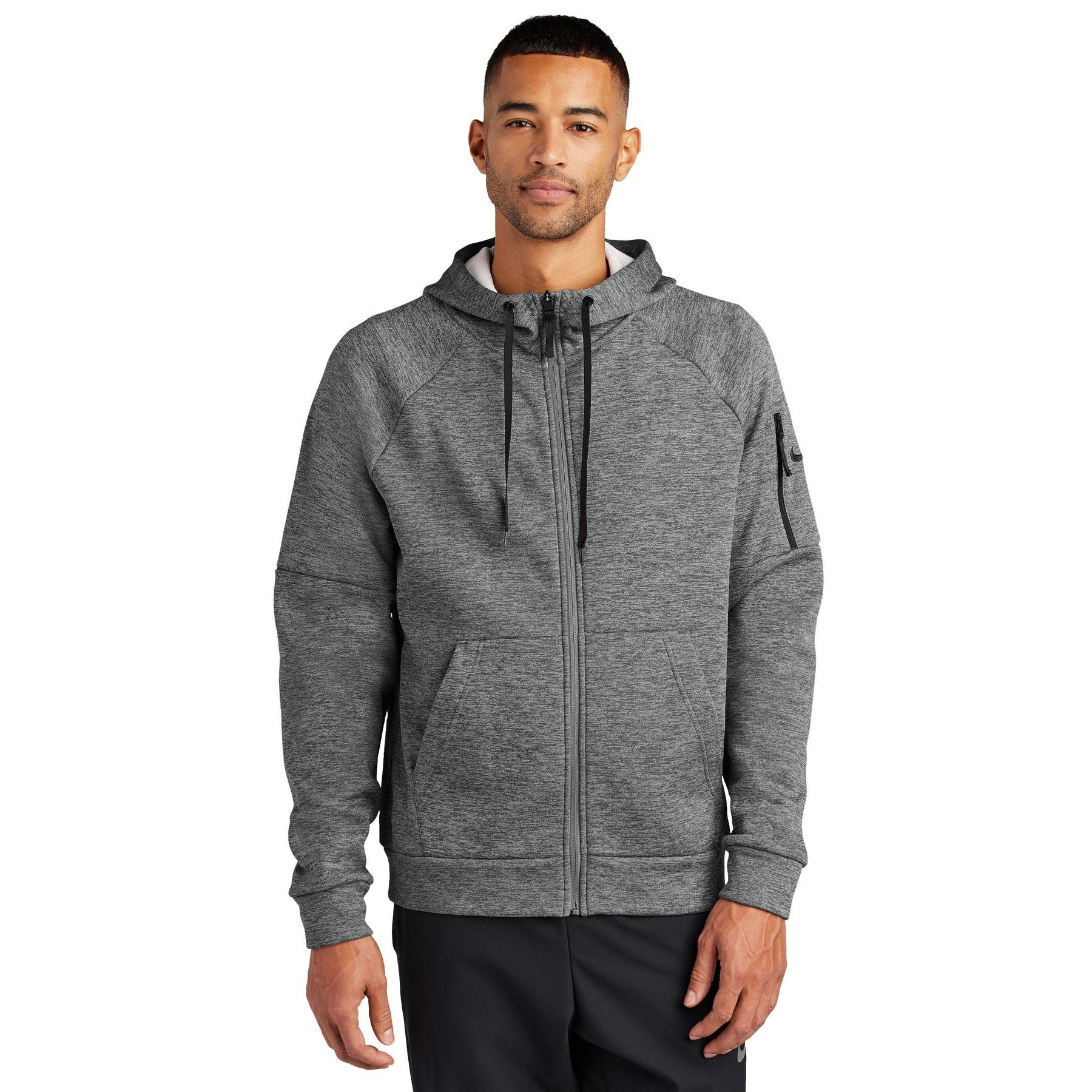 Nike-Nike Therma-FIT Pocket Full-Zip Fleece Hoodie NKFD9859-MedTech-3